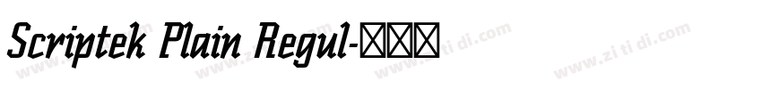 Scriptek Plain Regul字体转换
